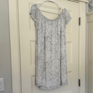 Cloth & Stone Charcoal gray and white Midi Dress